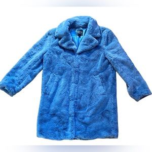Men’s Blue Faux Fur Jacket
